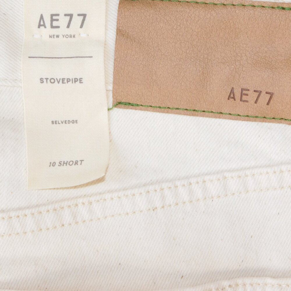 American Eagle AE77 Stovepipe Jeans | Natural | Selvedge | NWT | 10 Short - Picture 5 of 9